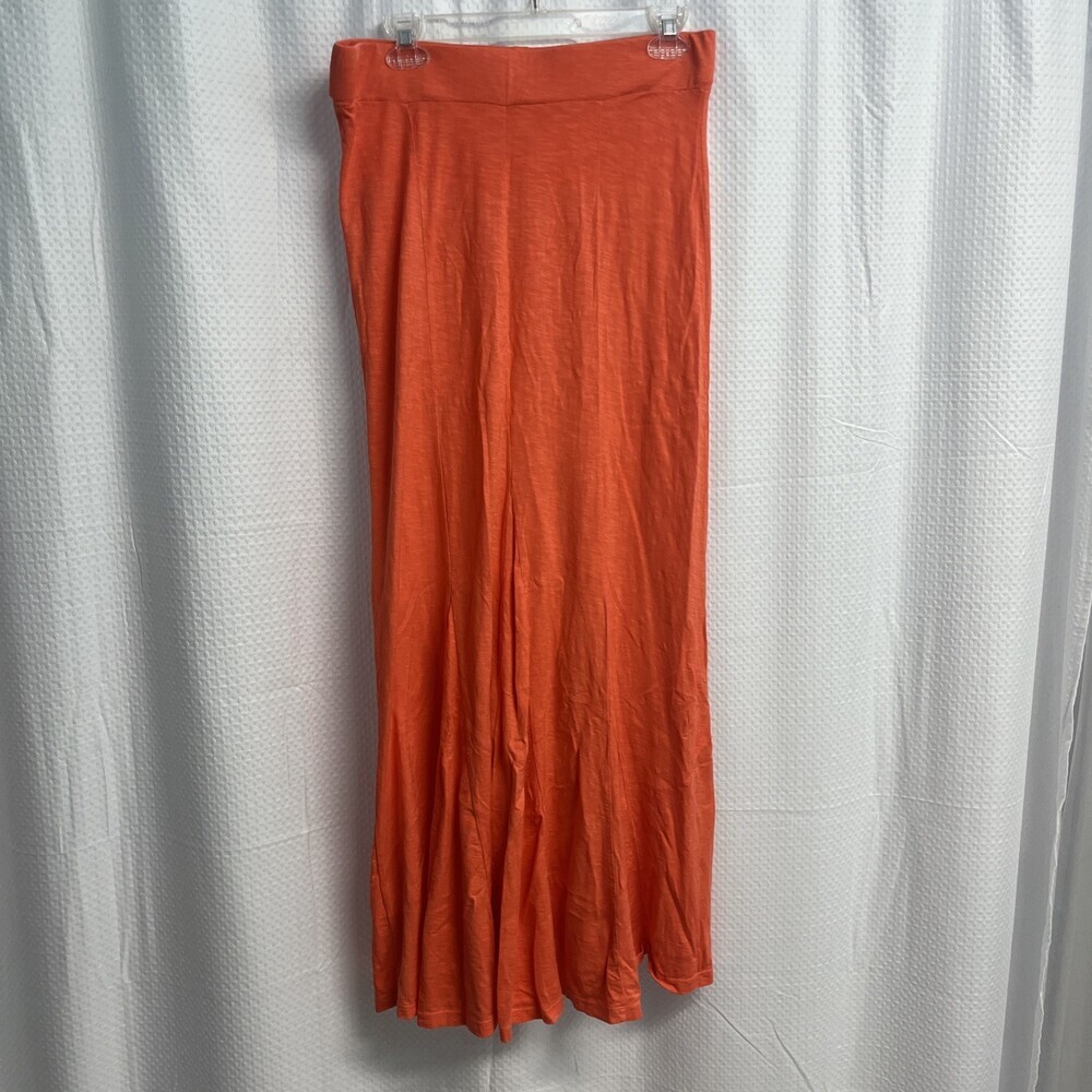 Tommy Bahama Arden Jersey Knit Orange Maxi Skirt Trumpet Hem XS Classic Resort